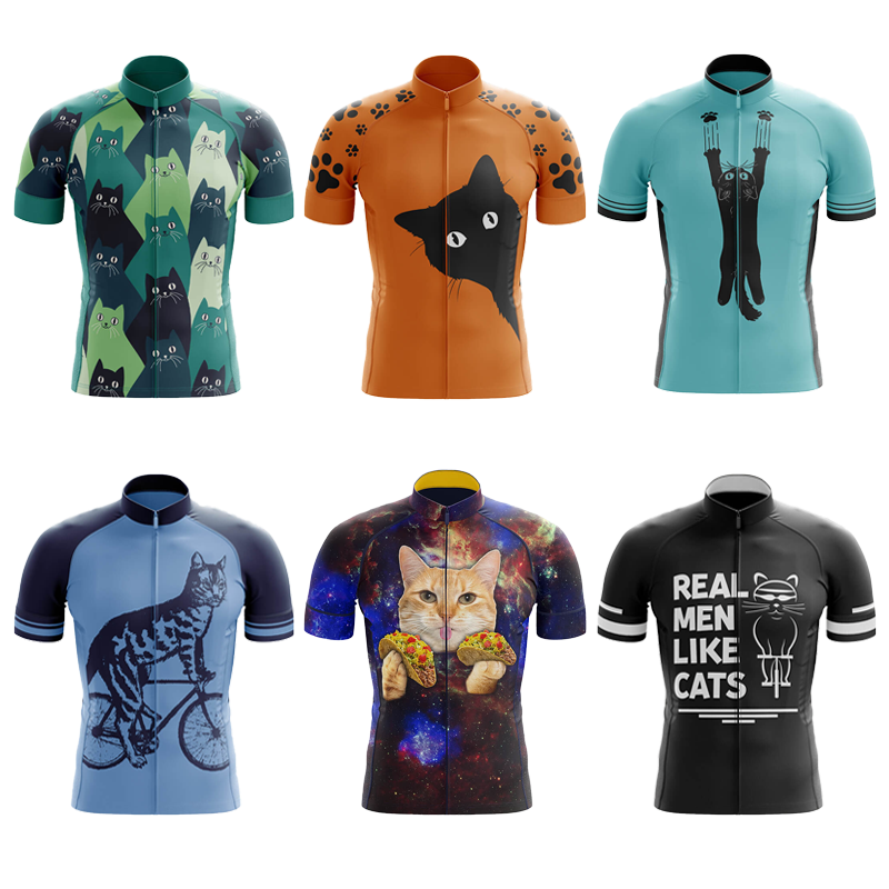 Cycling Jersey Men CARTOON CAT - Mountain Biking Cartoon reseña y precio