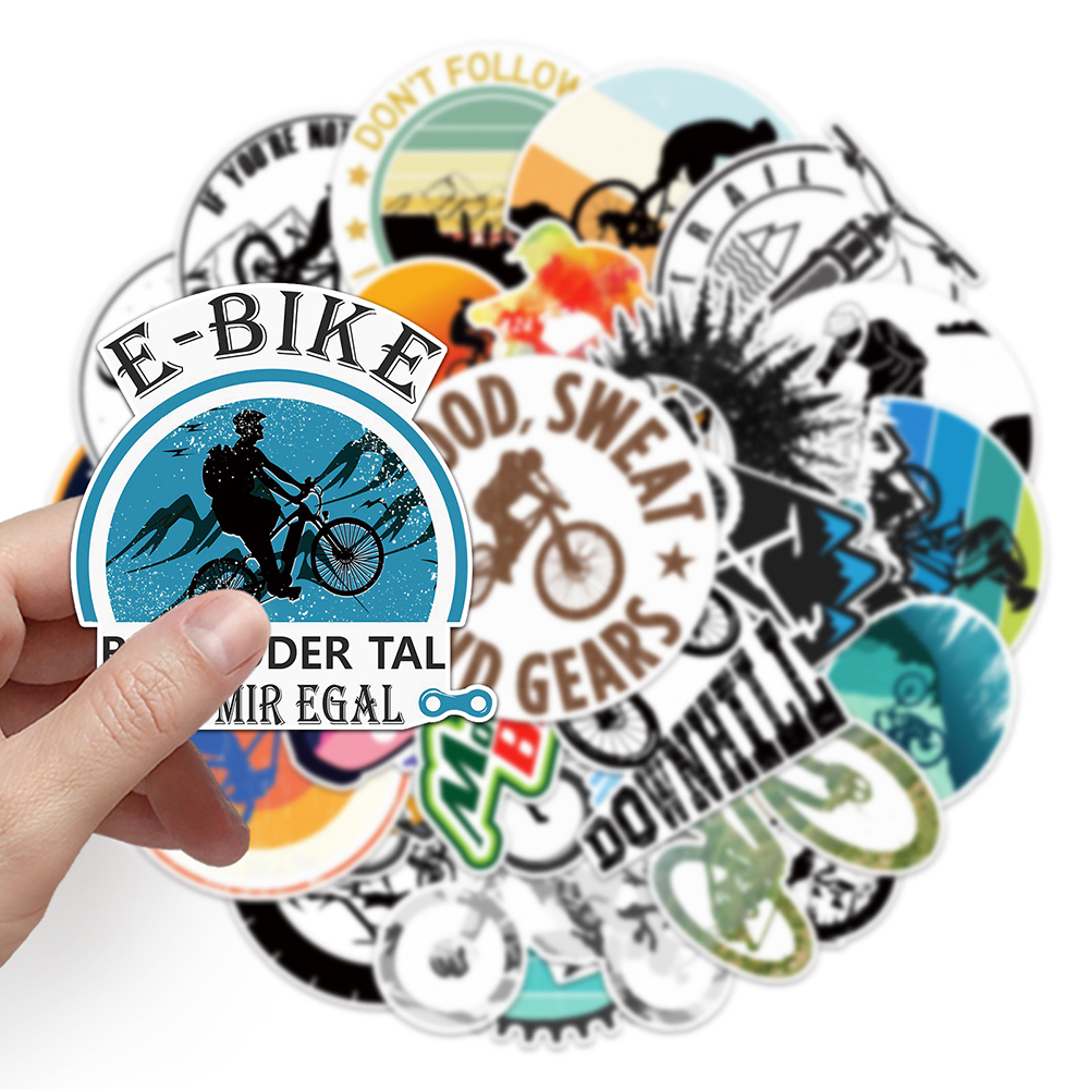 10/30/50pcs Cool Cartoon Bicyc - Mountain Biking Cartoon reseña y precio