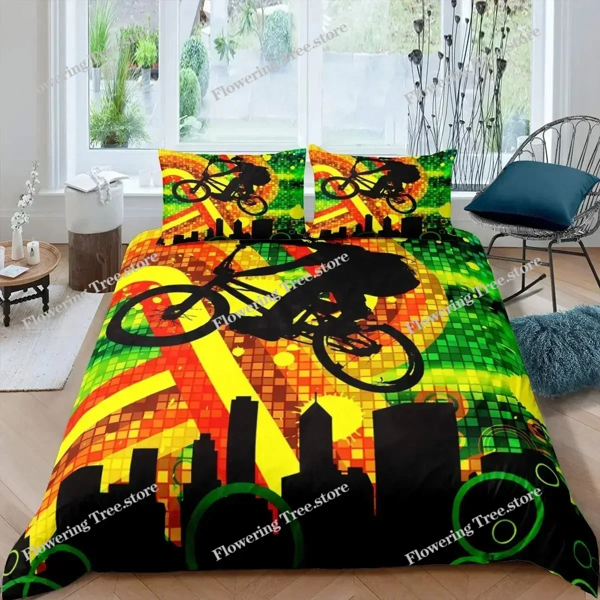 Bicycle Duvet Cover Set Microf - Mountain Biking Game reseña y precio