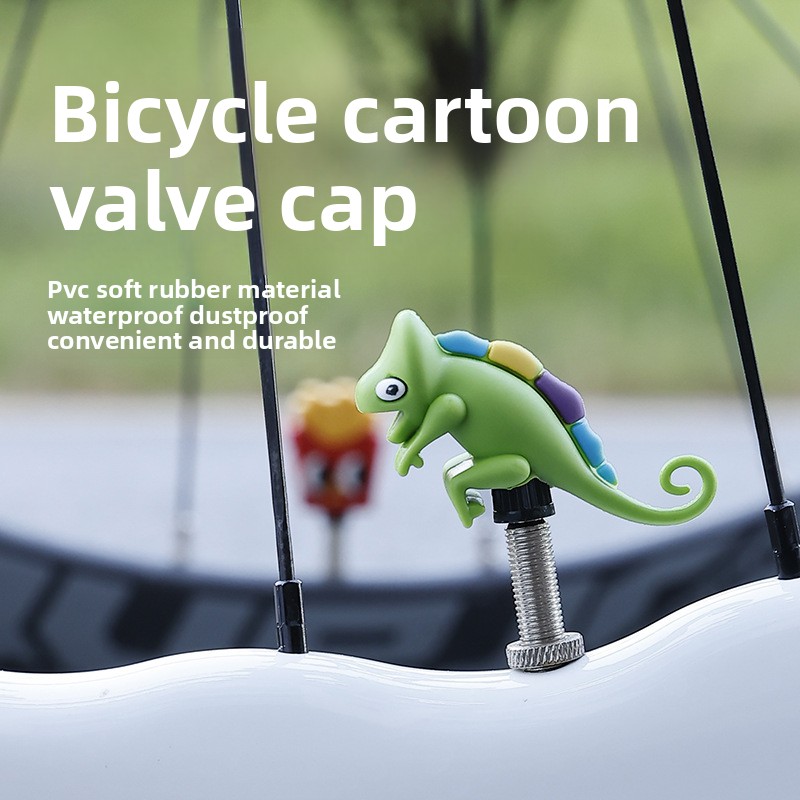 2/3pcs bicycle air nozzle cap  - Mountain Biking Cartoon reseña y precio