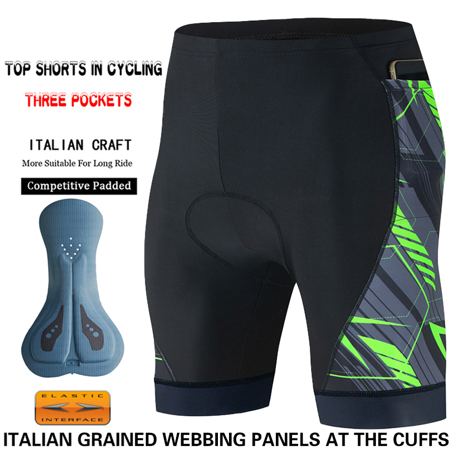 3 Pockets Men's Cycling Shorts - Mountain Biking Outfit reseña y precio