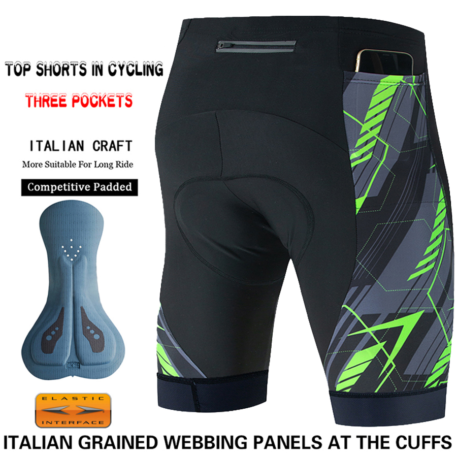 3 Pockets Men's Cycling Shorts - Mountain Biking Outfit reseña y precio