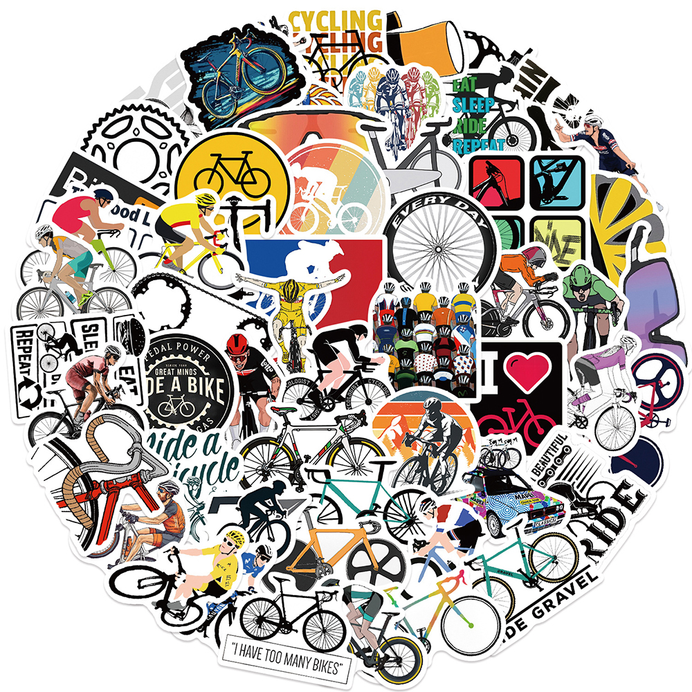 10/30/60pcs Cool Mountain Road - Mountain Biking Cartoon reseña y precio