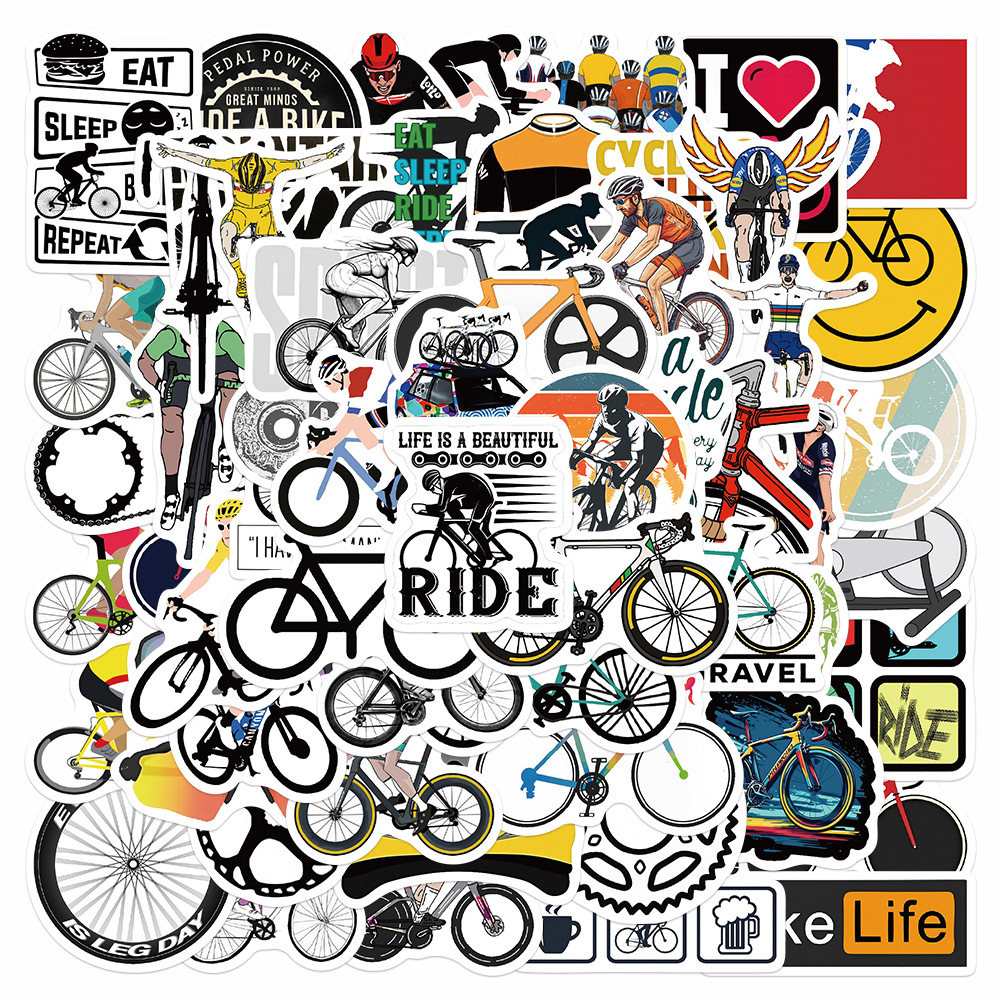 10/30/60pcs Cool Mountain Road - Mountain Biking Cartoon reseña y precio